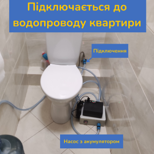 Компактний душ портативний кемпінг для автомобіля, з насосом від акумулятора 12В/мережі 220V, LIGHT, mBev - Зображення 6