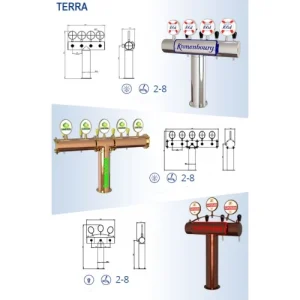 Колона для напоїв UBC Terra на 6 сортів безфланцева, хром - Зображення 6