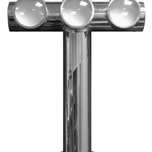 Колона для напоїв Terra на 3 сорти з LED підсвіткою, хром - Зображення 3