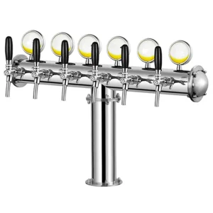 Колона для напоїв Terra на 6 сортів з LED підсвіткою, хром