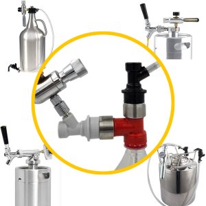 Регулятор/редуктор CO2 з манометром для одноразових і змінних балонів - для карбонізації або подачі напоїв - Зображення 7