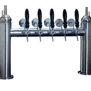 Колона для напоїв Bevco Palladio на 5 сортів з кранами та медальйонами, хром